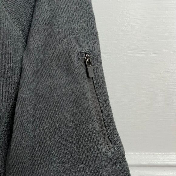 Cuffy’s Cape Cod Gray 1/4 Zip Mock Neck Long Sleeve Warm Fleece Sweater S - Picture 4 of 6